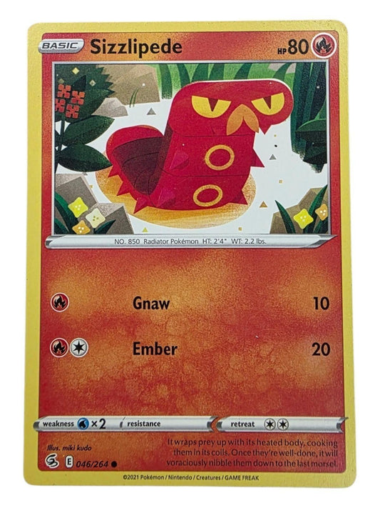 Sizzlipede 046/264 Pokémon card from the Fusion Strike expansion.
