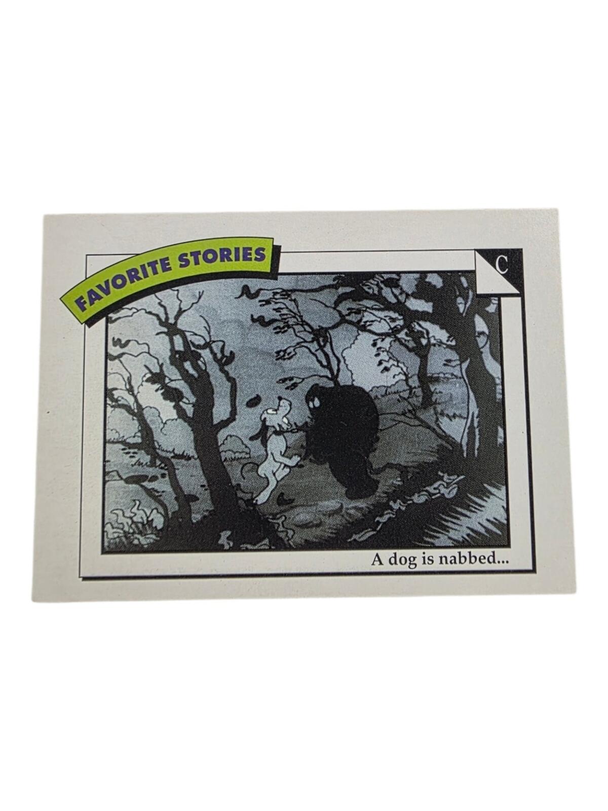 1991 Disney Favorite Stories Trading Card - Black, White, Lime Accents