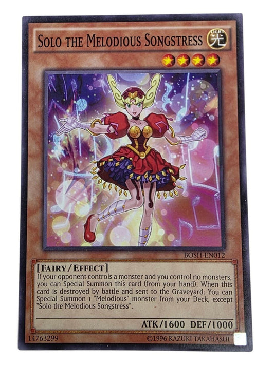 Solo the Melodious Songstress Yu-Gi-Oh! trading card.