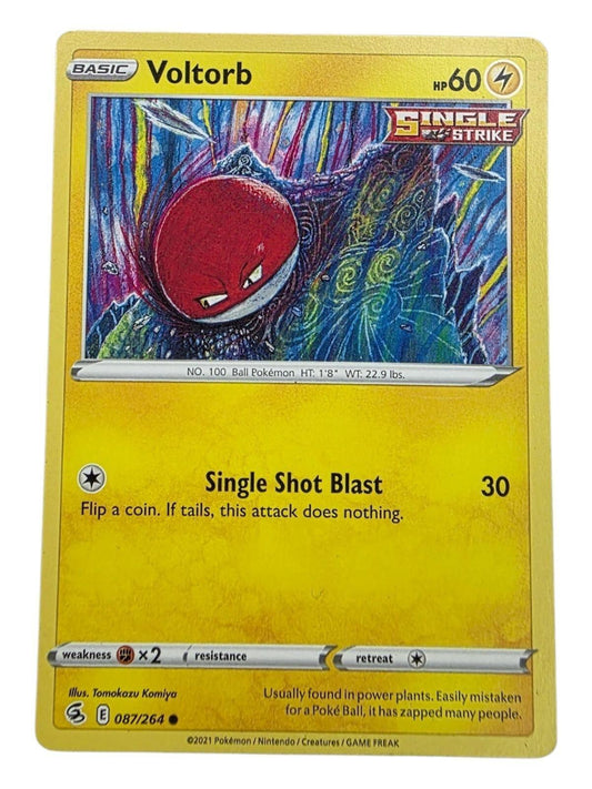Voltorb 087/264 Pokémon card from SWSH Fusion Strike set.