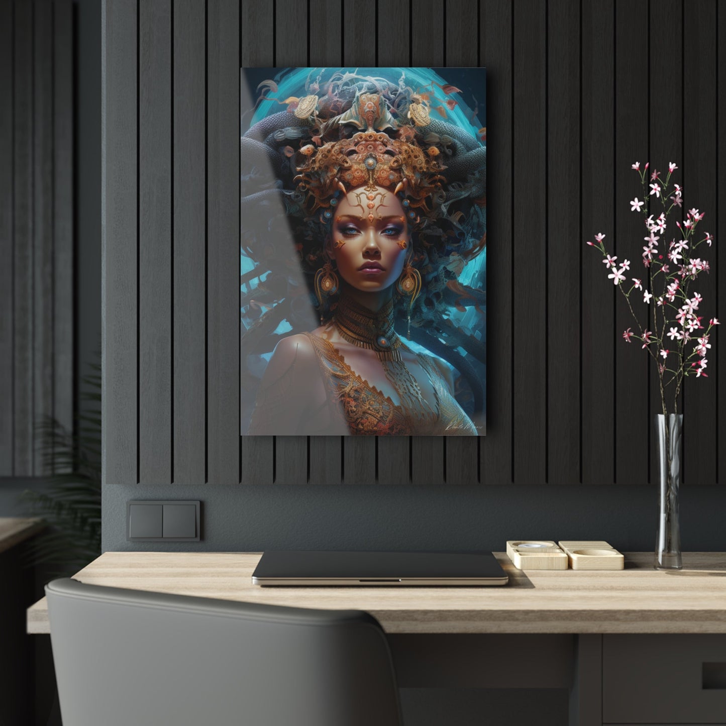 Cephalosian Queen Acrylic Wall Piece - The Elevated Existence