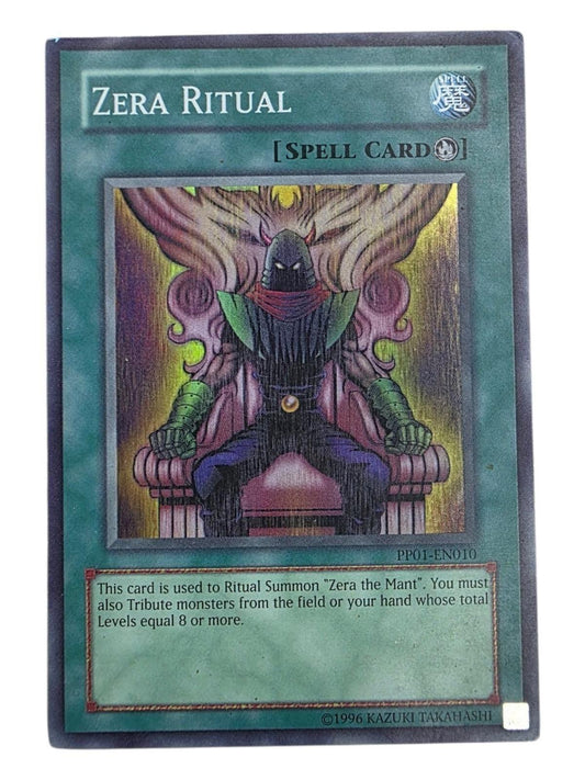 Zera Ritual Yu-Gi-Oh! card showing a cloaked figure on a throne.