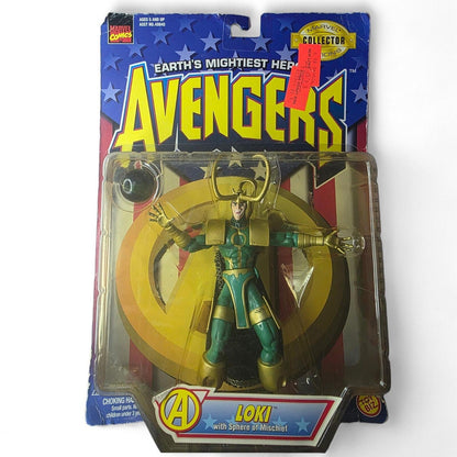 1997 Marvel Loki & Sphere of Mischief Avengers Earth's Mightiest Heroes Figure