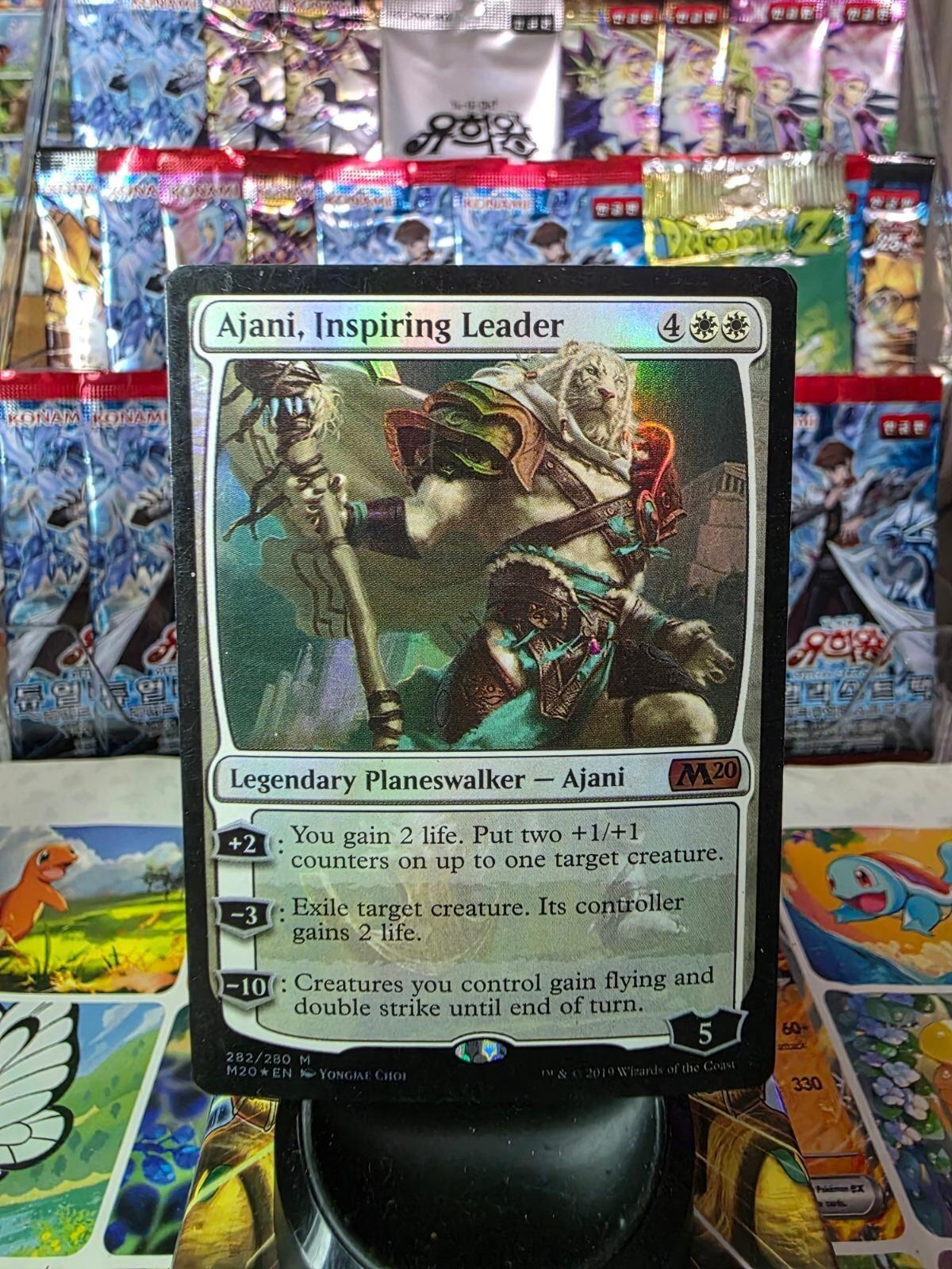Ajani, Inspiring Leader foil Magic card from Core Set 2020.