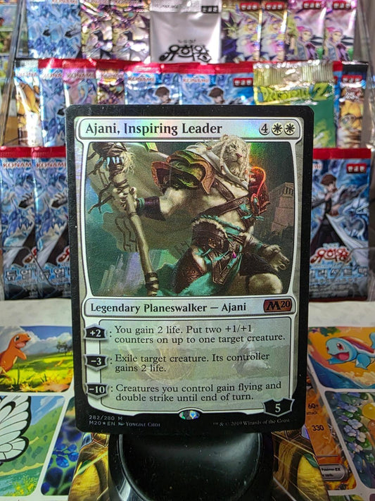 Ajani, Inspiring Leader foil Magic card from Core Set 2020.