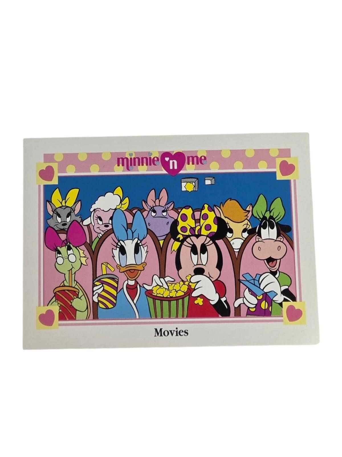 1991 Disney Minnie 'n Me Pink, Blue & Yellow Movie Trading Card