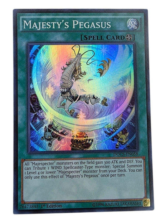 Majesty's Pegasus Super Rare Yu-Gi-Oh! spell card.