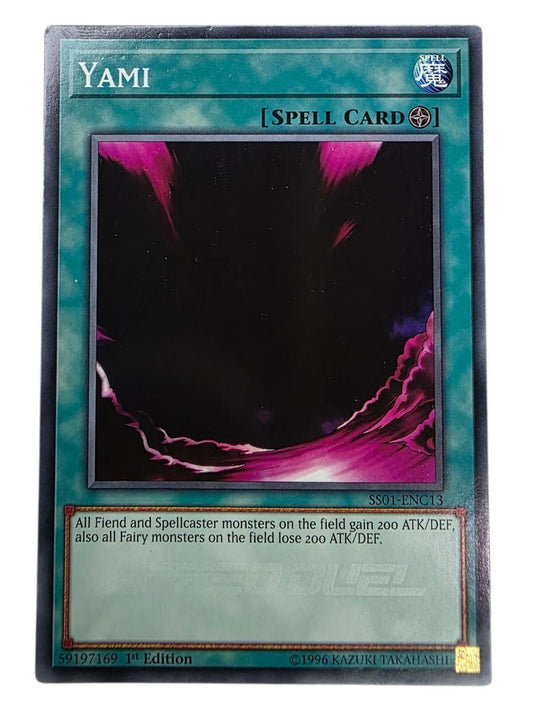 Yami Yu-Gi-Oh! Spell card with a dark and magenta mystical energy illustration.