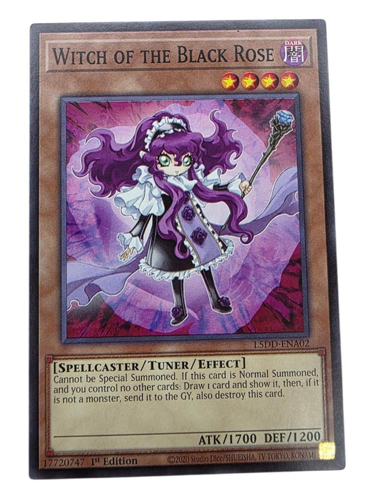Witch of the Black Rose Yu-Gi-Oh! card, 1st Edition common.