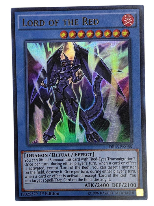 Lord of the Red 1st Edition Ultra Rare Yu-Gi-Oh! trading card.