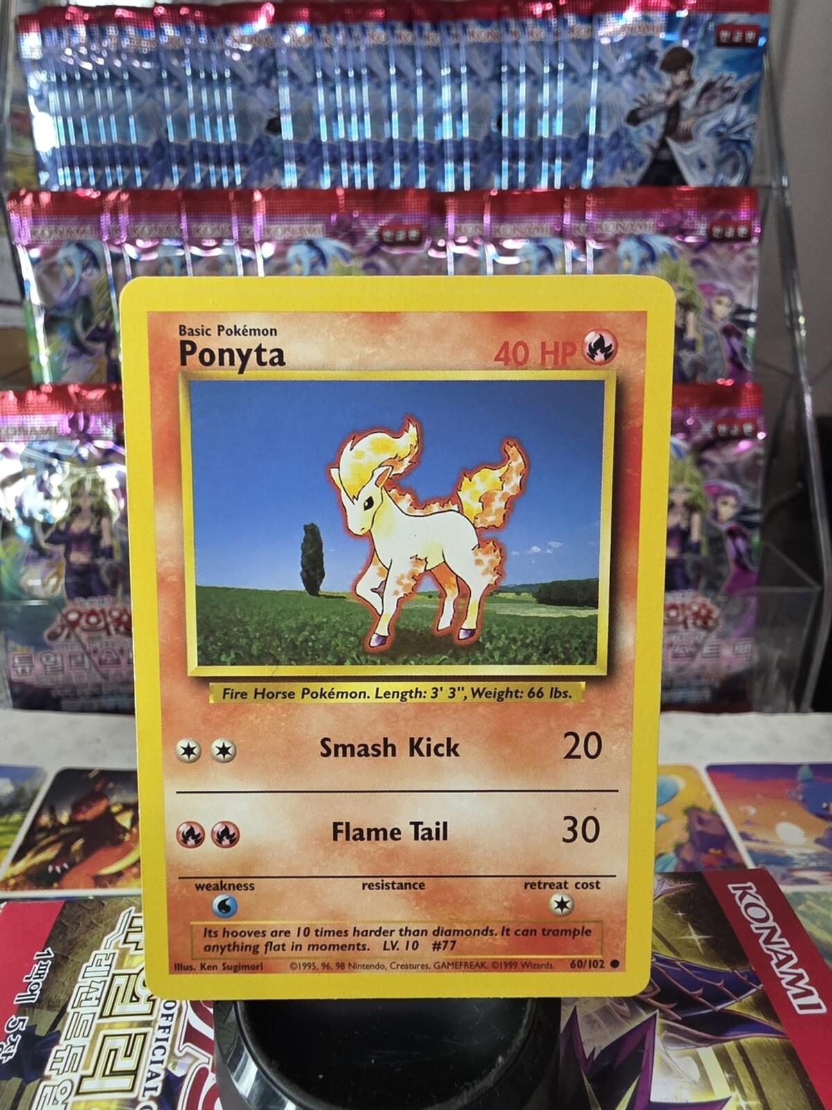 Pokemon Ponyta Trading Card - Yellow Border