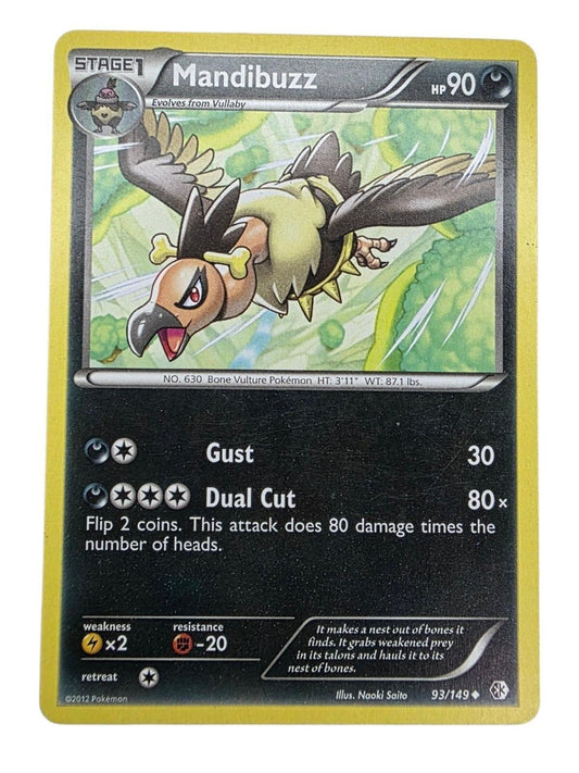 Mandibuzz 93/149 Uncommon Pokémon card from Boundaries Crossed.