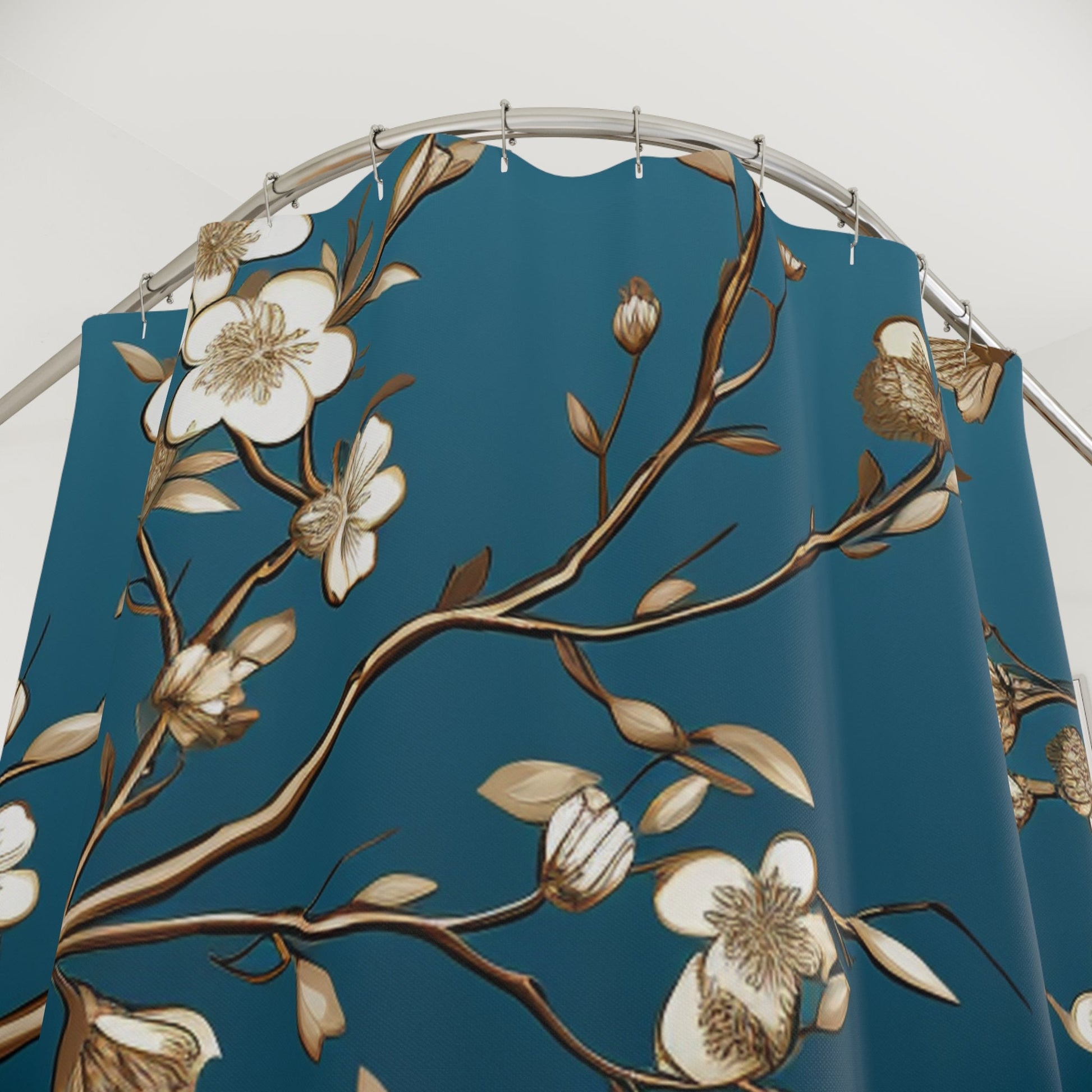 Golden Sky Blossom Shower Curtain - The Elevated Existence