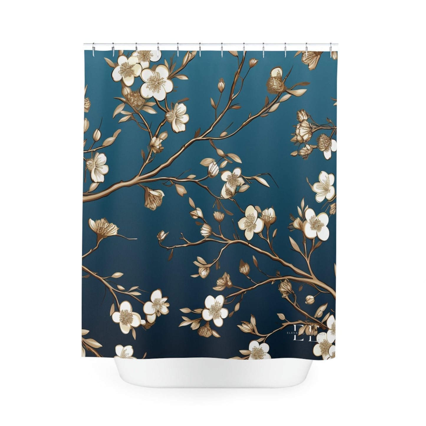 Golden Sky Blossom Shower Curtain - The Elevated Existence