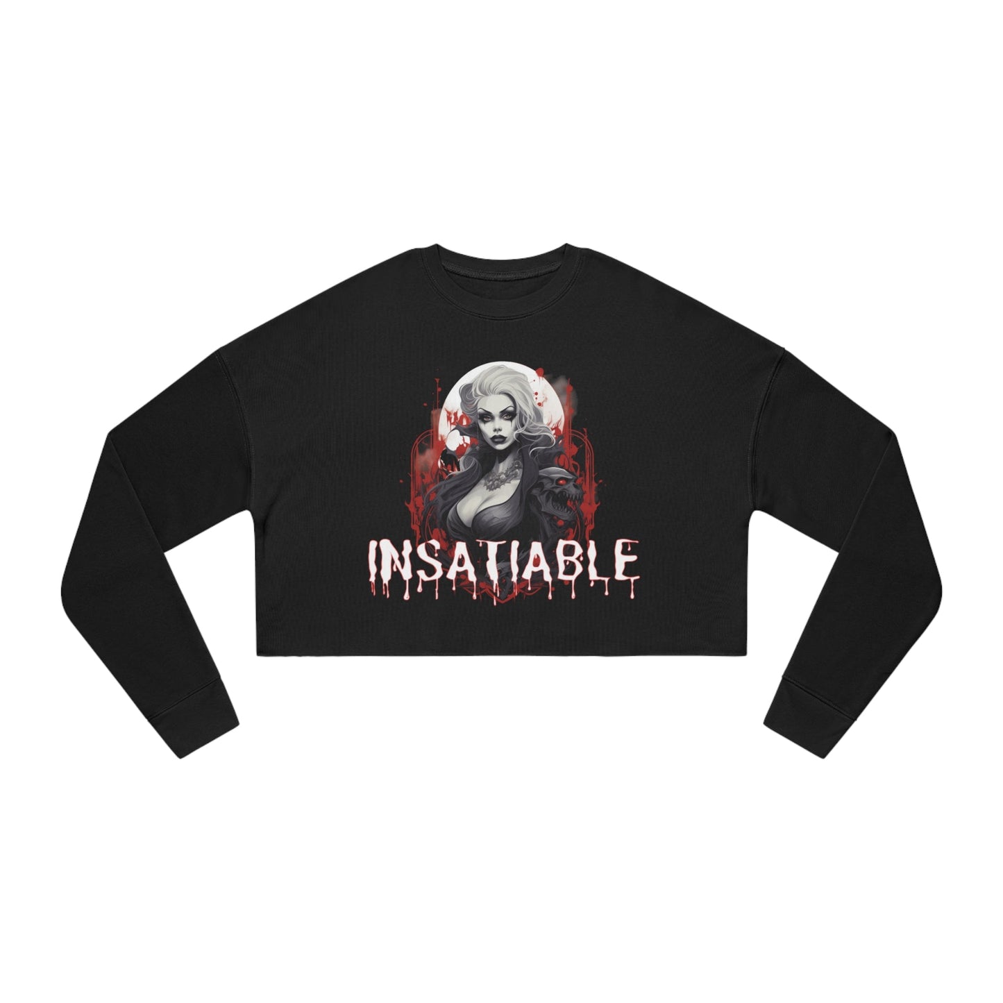 Insatiable Cropped Sweatshirt - The Elevated Existence