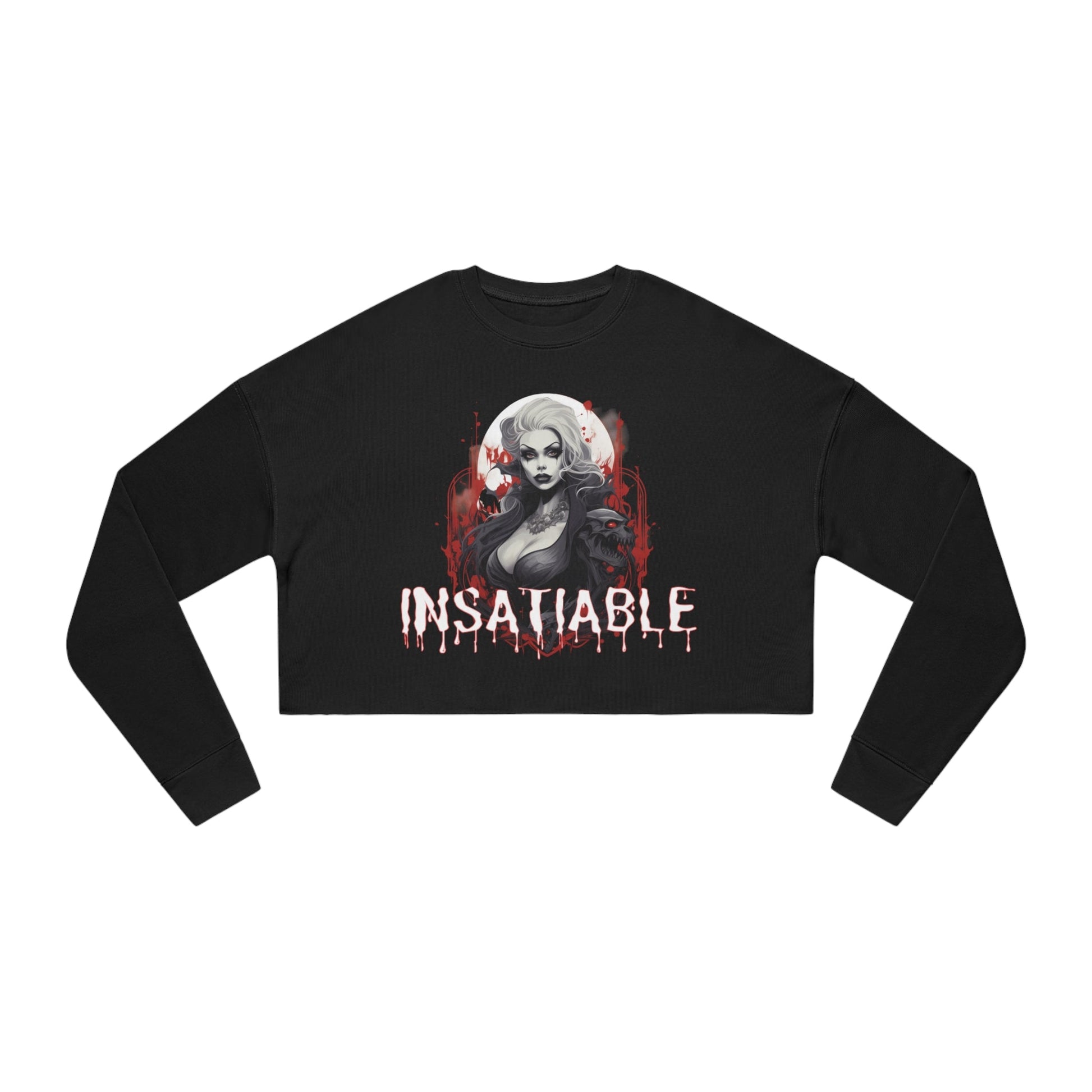 Insatiable Cropped Sweatshirt - The Elevated Existence